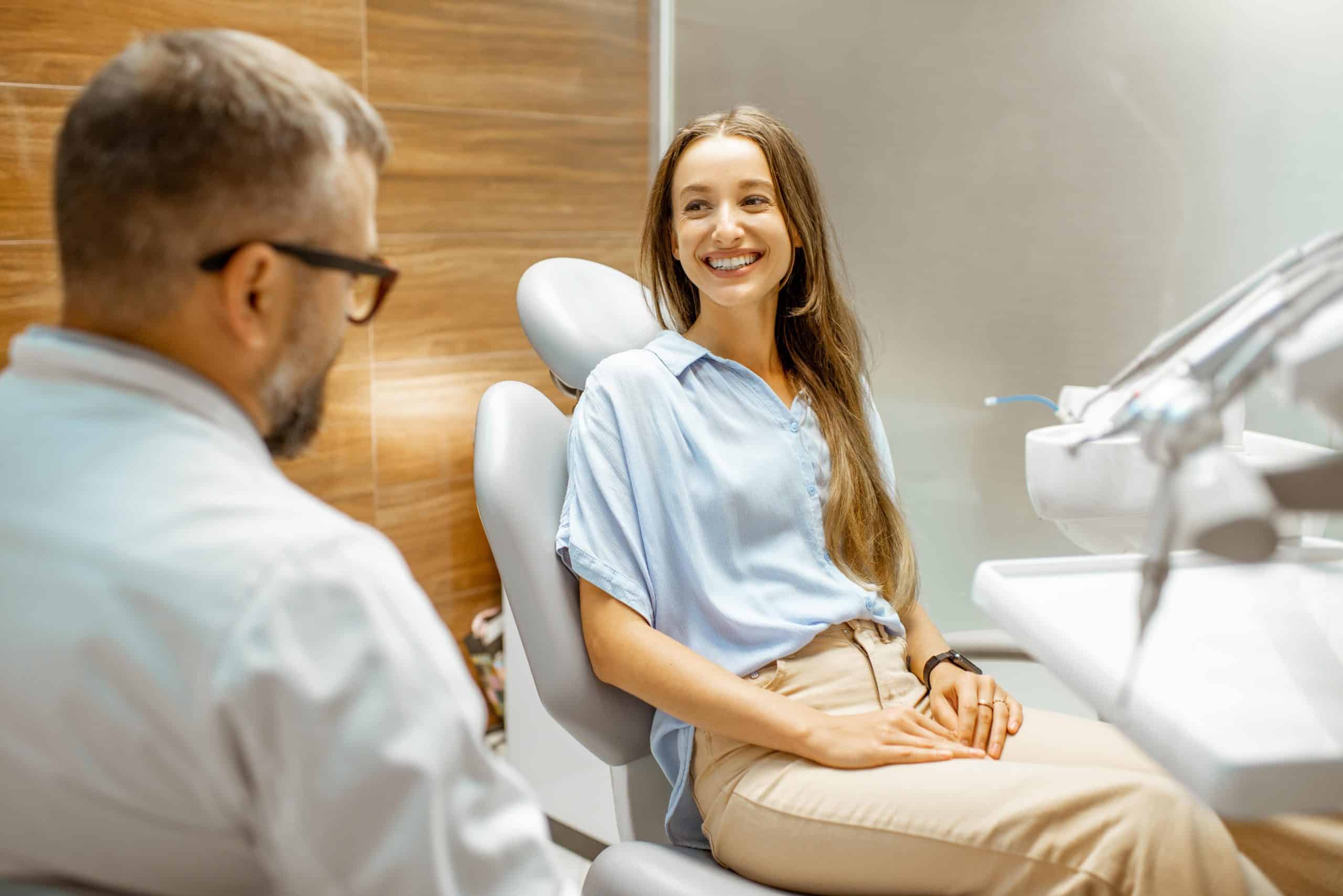 Woman getting a dental consultation in Vero Beach, FL