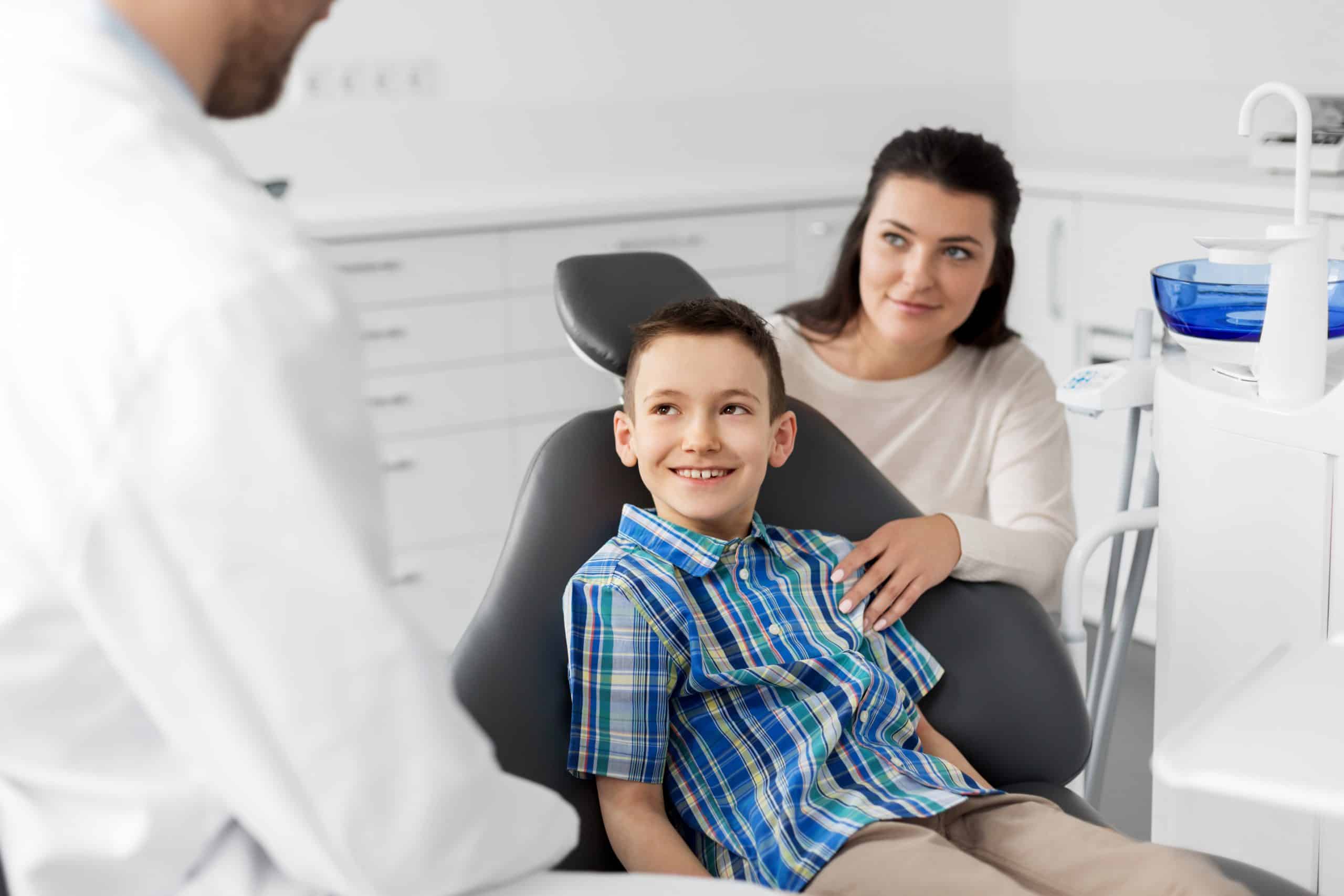 Child visiting the dentist for a routine exam in Vero Beach, FL