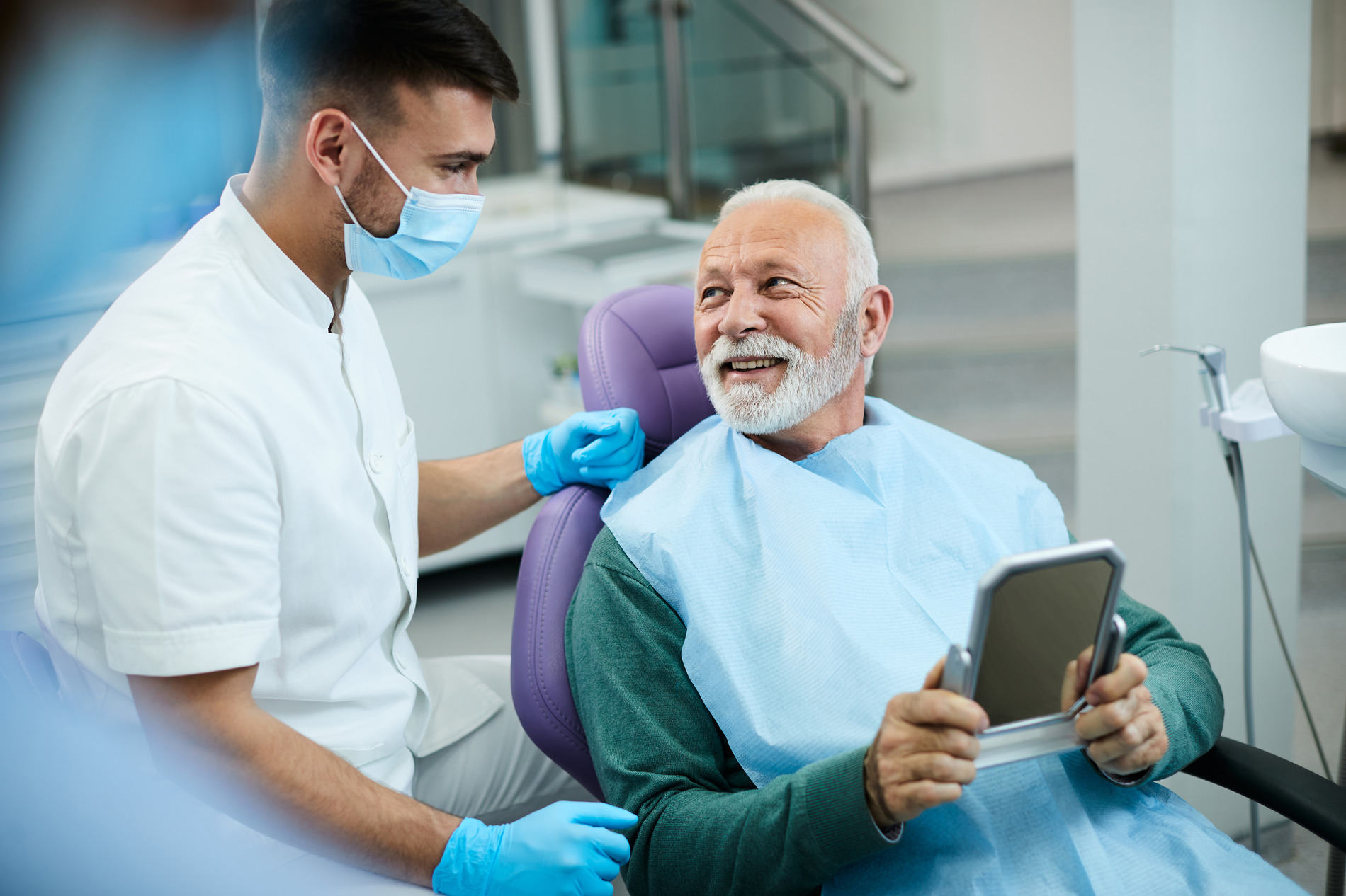 Man at dentist in Vero Beach FL