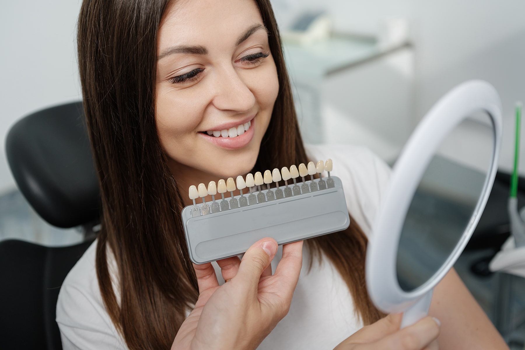 Woman at a dental veneers consultation in Vero Beach, FL