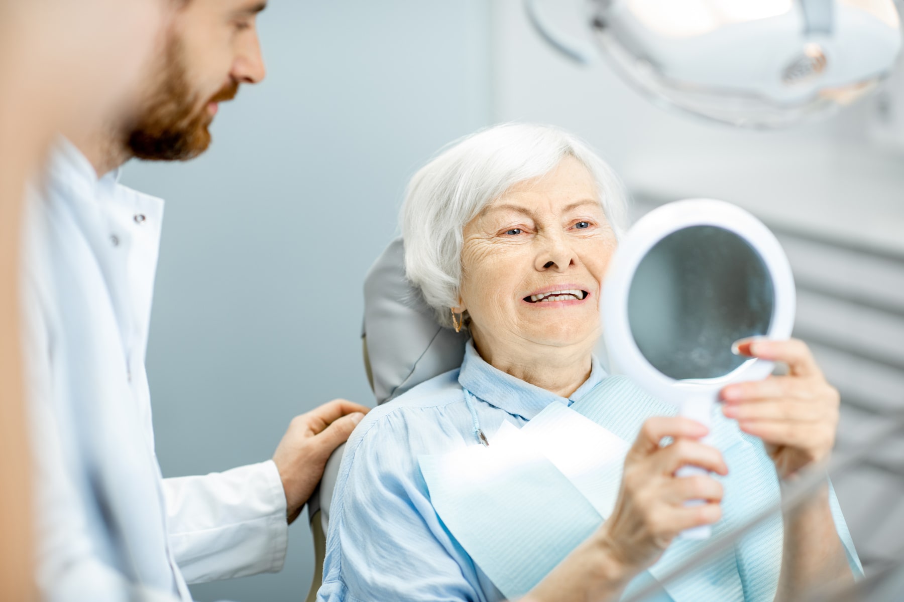 patient satisfied with her oral cancer screening from Novak Dental in Vero Beach FL