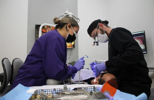 Novak Dental team treating a patient in Vero Beach, FL